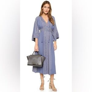 FREE PEOPLE BLUE BOHEMIAN KIMONO DRESS ✨